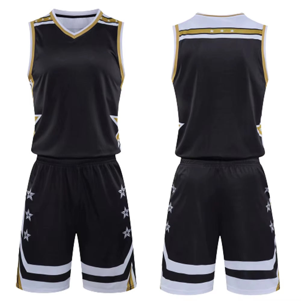 Children Men Custom Basketball Jersey Sets plus Size 2 Pieces Sleeveless Vest Shorts Team Professional Basketball Uniforms Suit