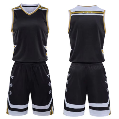 Children Men Custom Basketball Jersey Sets plus Size 2 Pieces Sleeveless Vest Shorts Team Professional Basketball Uniforms Suit