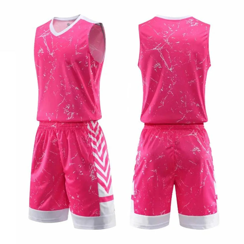 Men Basketball Jersey XS-5XL Men Kids Basketball Jerseys Sets Sports Tracksuit Clothes Basketball Uniform Tshirt+Shorts