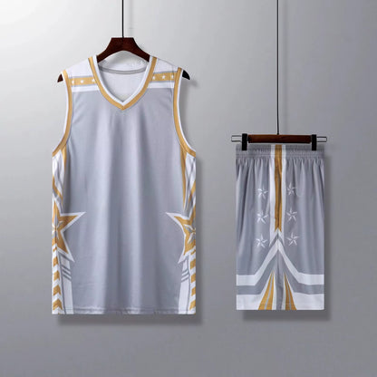 Children Men Custom Basketball Jersey Sets plus Size 2 Pieces Sleeveless Vest Shorts Team Professional Basketball Uniforms Suit