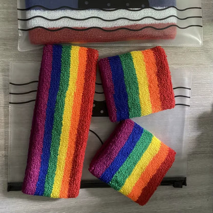 1 Set Sport Wristbands + Headband Towel Sweat Bands for Men Women Basketball Yoga Tennis Fitness Head Band Wrist Support Protect